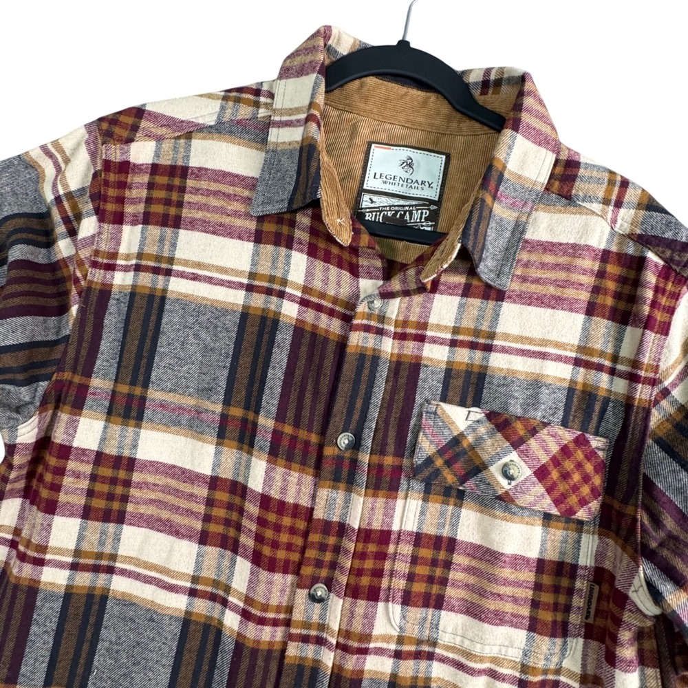 Legendary Whitetails Mens M‎ Buck Camp Flannel Shirt Plaid Cabin Core Outdoor